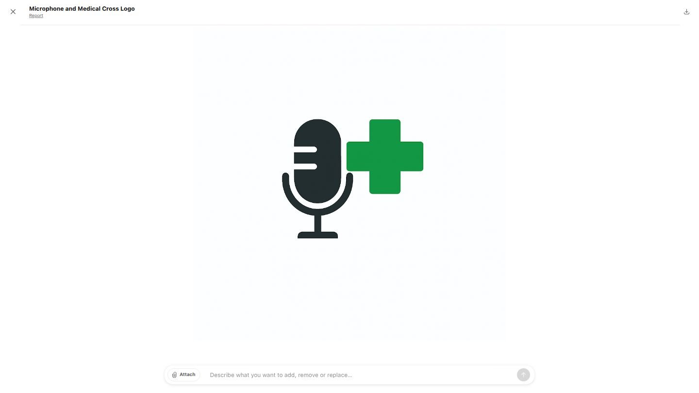 Bridgh Global Health Logo - Microphone and Medical Cross