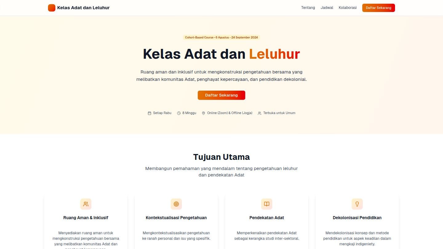 Kelas Adat dan Leluhur