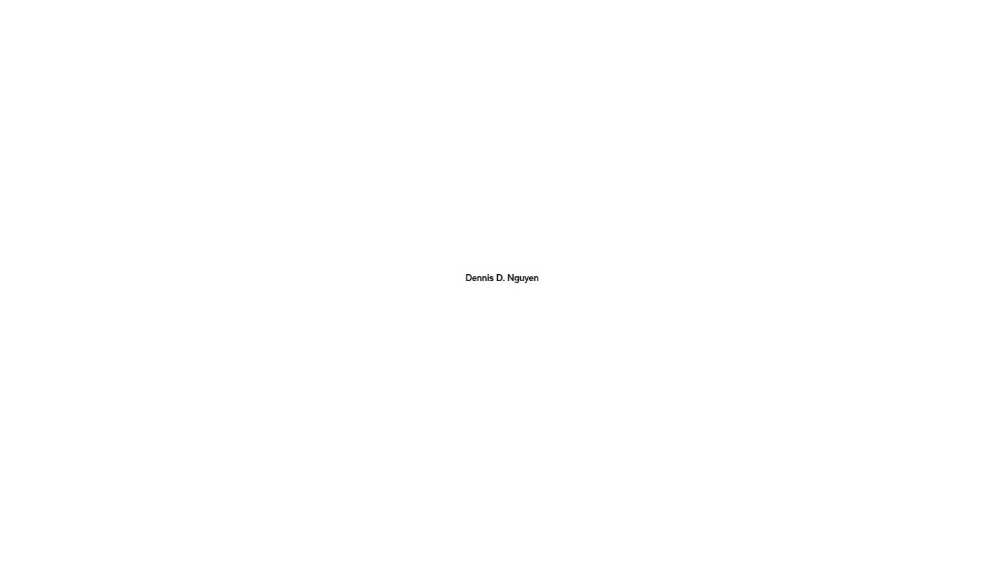 Screenshot of personal website homepage